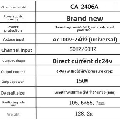 CA-2406A AC-DC Step-Down Module 220V to 24V 6A 150W Isolated Switching Power Supply