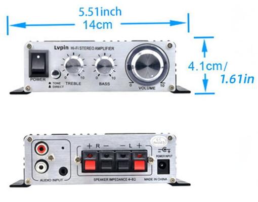 Home Audio Amplificador Digital Hi-Fi Class D Stereo Two-Channel 25Wx2 Car Amplifier