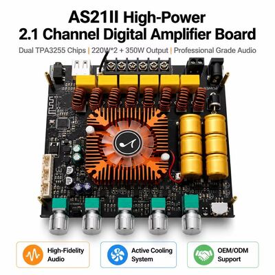 2.1 แชนเนล Dual TPA3255 Bluetooth 5.1 บอร์ดแอมพลิฟายเออร์ โมดูลเครื่องขยายเสียง ระบบเสียง 220W+220W+350W