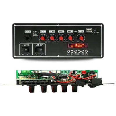 ฟังก์ชันเครื่องบันทึกเสียง 2x20W 7.4V ไมโครโฟนไร้สาย เครื่องกระบะเสียงเสียง เสียง Bt Decoder Amplifier Board