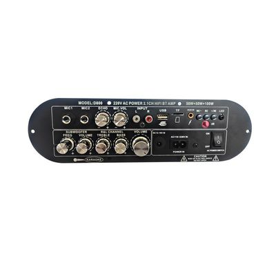 D800 Professional 2.0 Channel Bluetooth Digital Amplifier Board 12V เครื่องชาร์จใหม่พลังงานสูงสําหรับ DJ / คาราโอเกะ