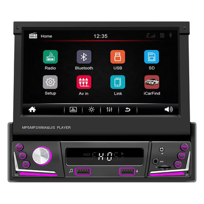 7 นิ้ว Telescopic 1 Din Screen Car สําหรับ MP5/MP3 Player สมาร์ทสําหรับ BT แบรนด์ไร้สาย