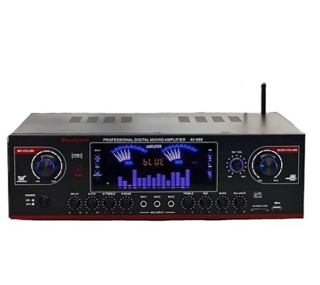 AV-888 แอมพลิฟายเออร์คาราโอเกะโฮมเธียเตอร์ 7.1 แชนแนล กำลังไฟสูง 2000W ลำโพง Dual Loop 12 หลอด ผลิตจากโลหะทนทาน